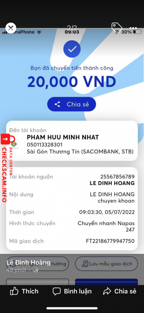Preuves contre PHAM HUU MINH NHAT