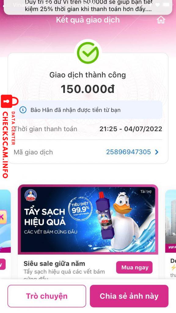 Preuves contre Bảo Hân