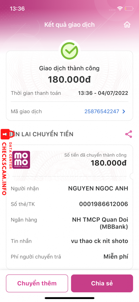 Preuves contre Nguyen ngoc anh
