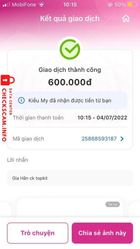 Preuves contre Kiều my