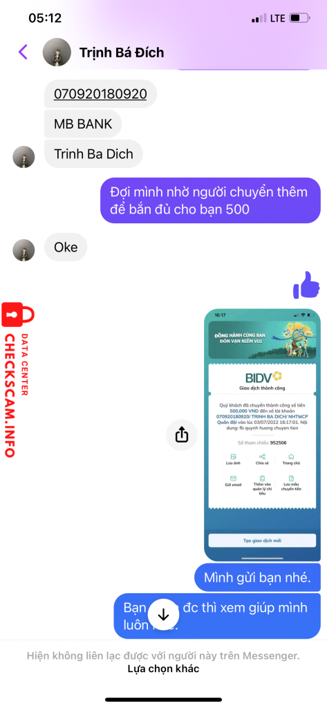 Preuves contre Trịnh Bá Đích