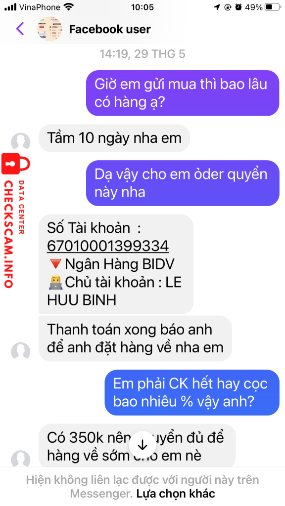 Preuves contre LE HUU BINH