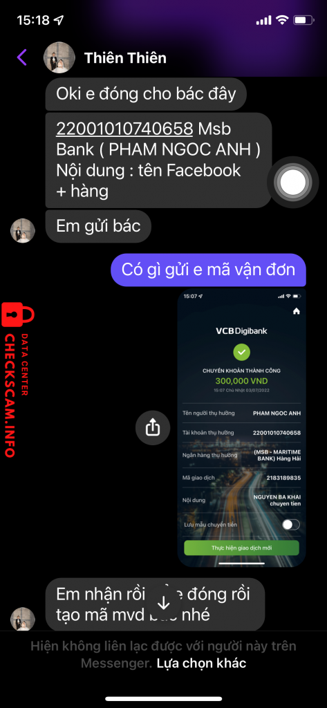 Preuves contre Pham ngoc anh