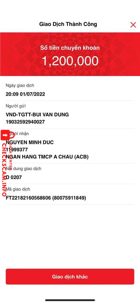 Preuves contre Nguyen Minh Duc