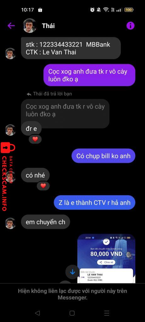 Preuves contre Lê Văn Thái