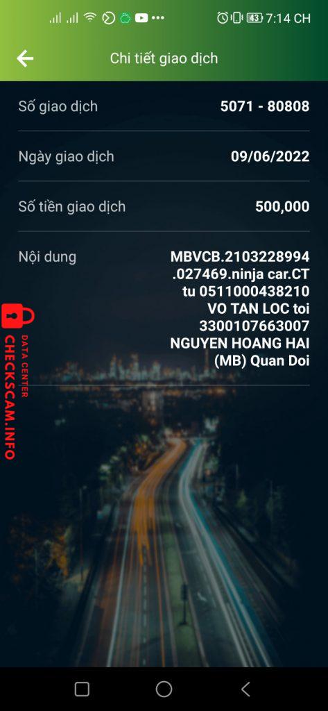 Preuves contre NGUYỄN HOÀNG HẢI