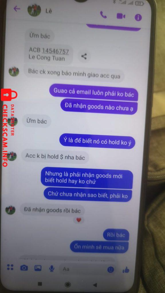 Preuves contre Le Cong Tuan