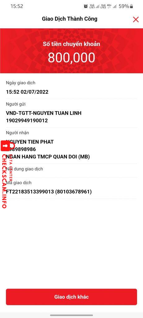 Preuves contre nguyễn tiến phát