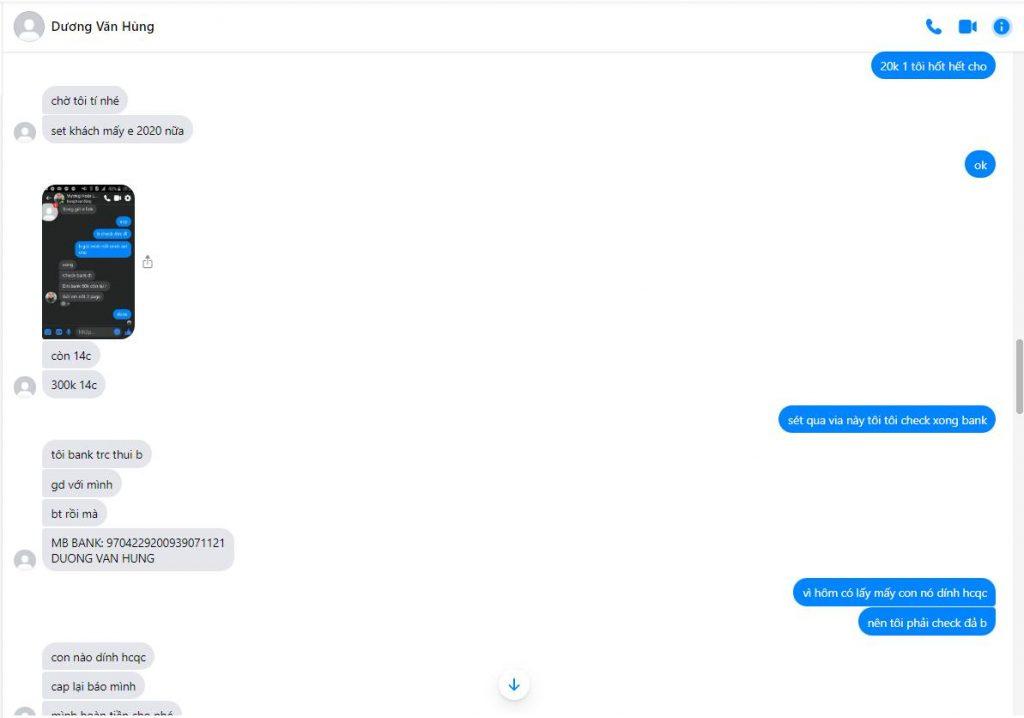 Preuves contre DUONG VAN HUNG