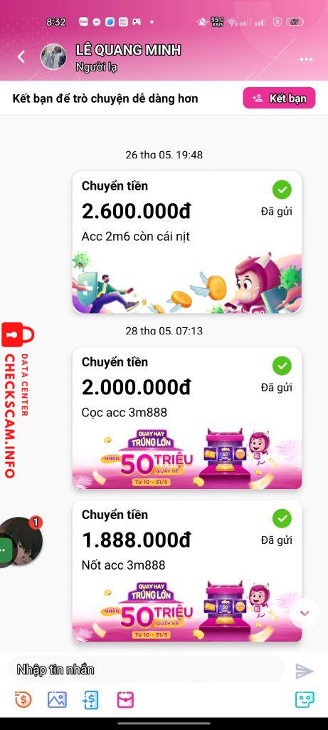 Preuves contre Nguyễn huy hoàng