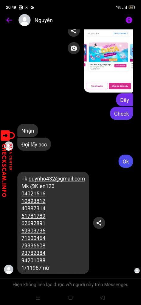Preuves contre Duy Nguyễn