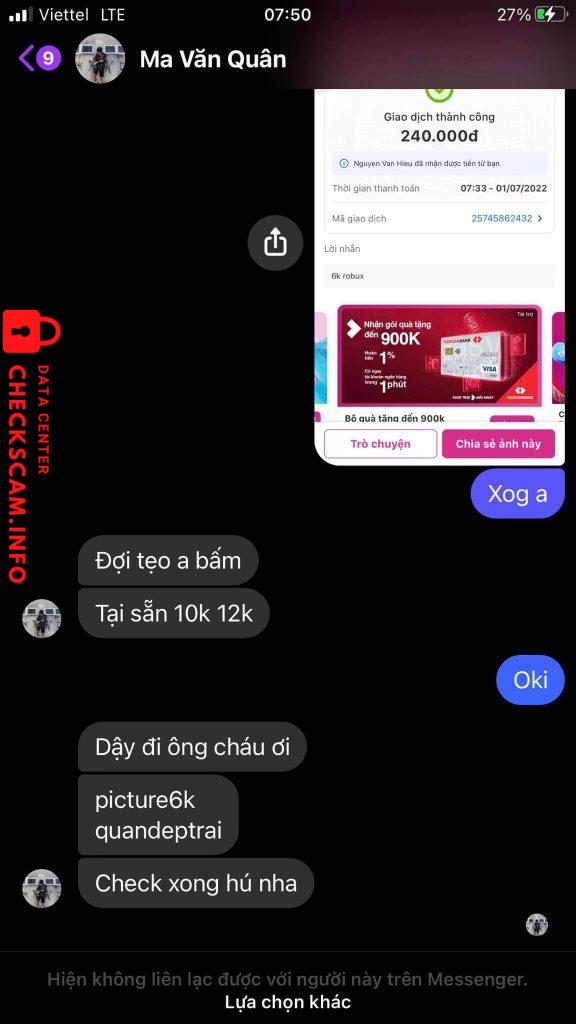 Preuves contre Nguyen Van Hieu