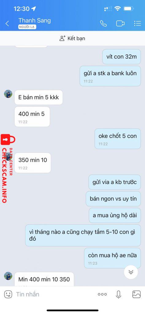 Preuves contre Nguyễn Thanh Sang