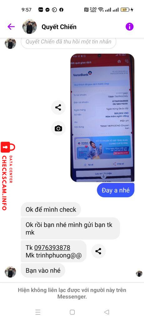 Preuves contre DU VAN MANH
