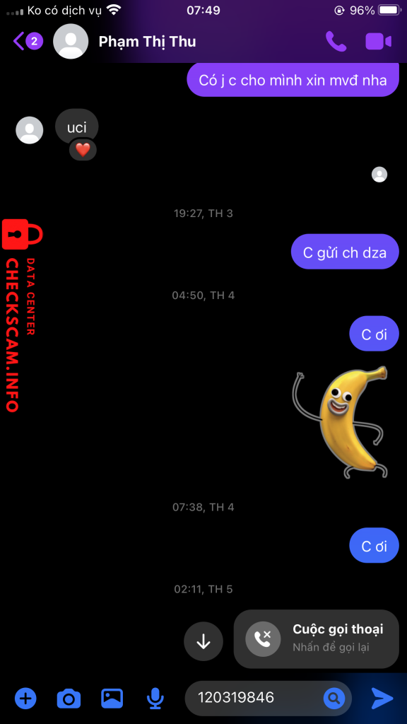 Preuves contre Phạm Thị Thu