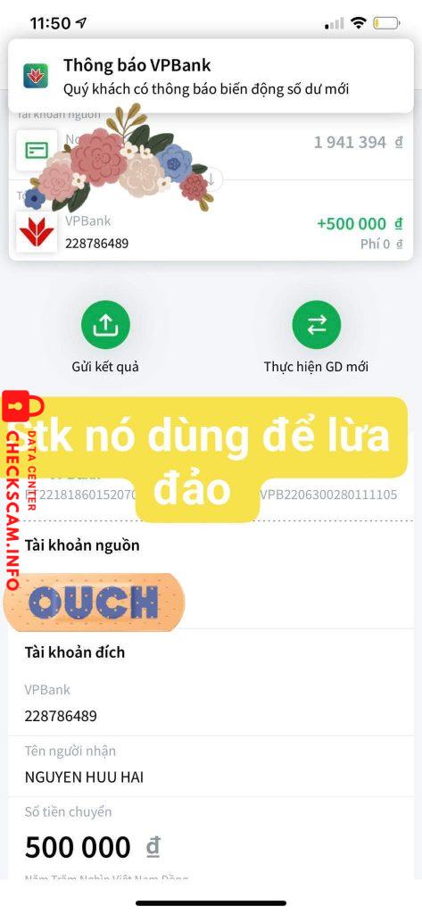 Preuves contre NGUYEN HUU HAI