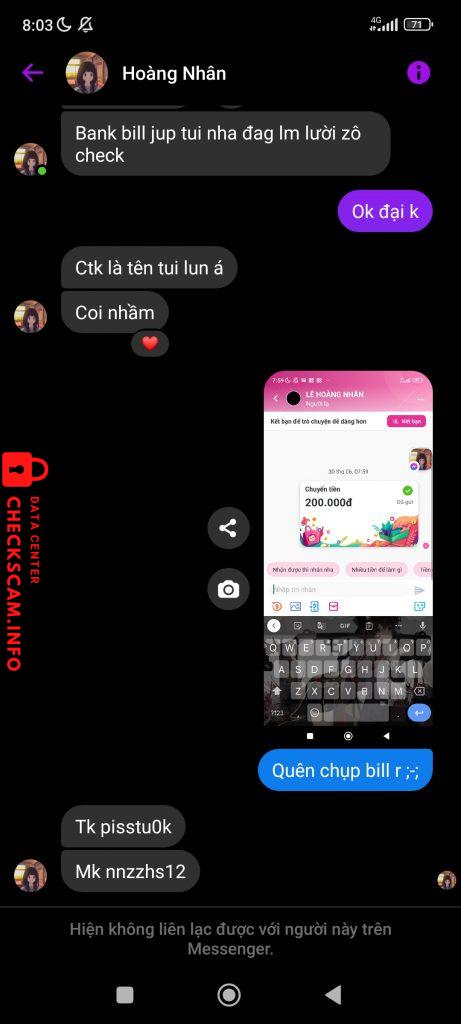 Preuves contre Lê Hoàng Nhân