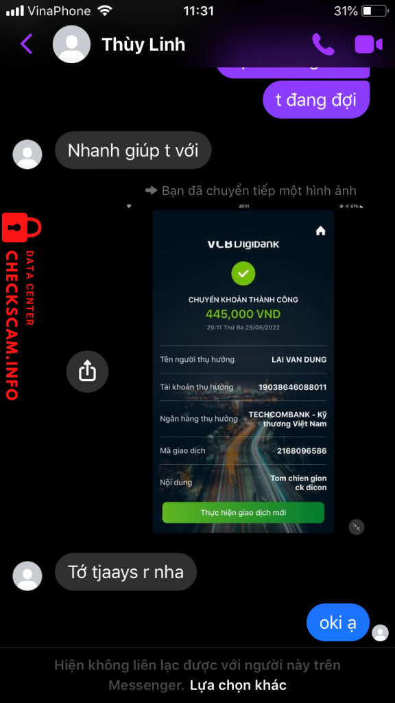 Preuves contre LAI VAN DUNG