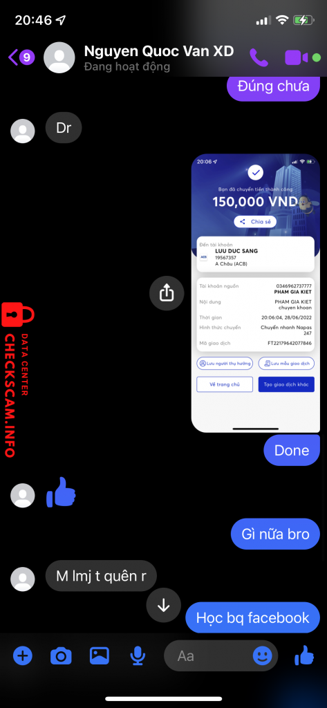 Preuves contre Nguyễn Quốc Văn