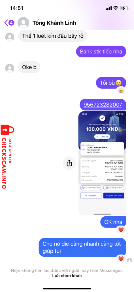 Preuves contre TONG KHANH LINH