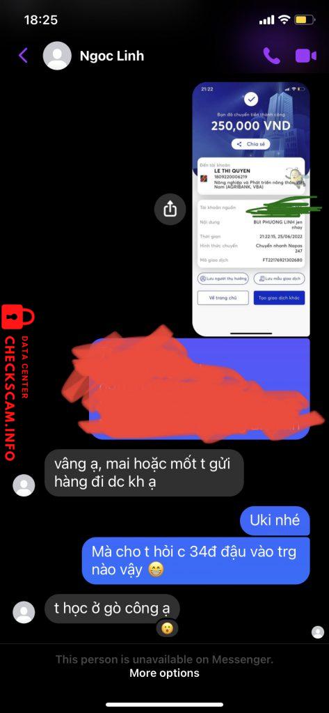 Preuves contre Le thi quyen