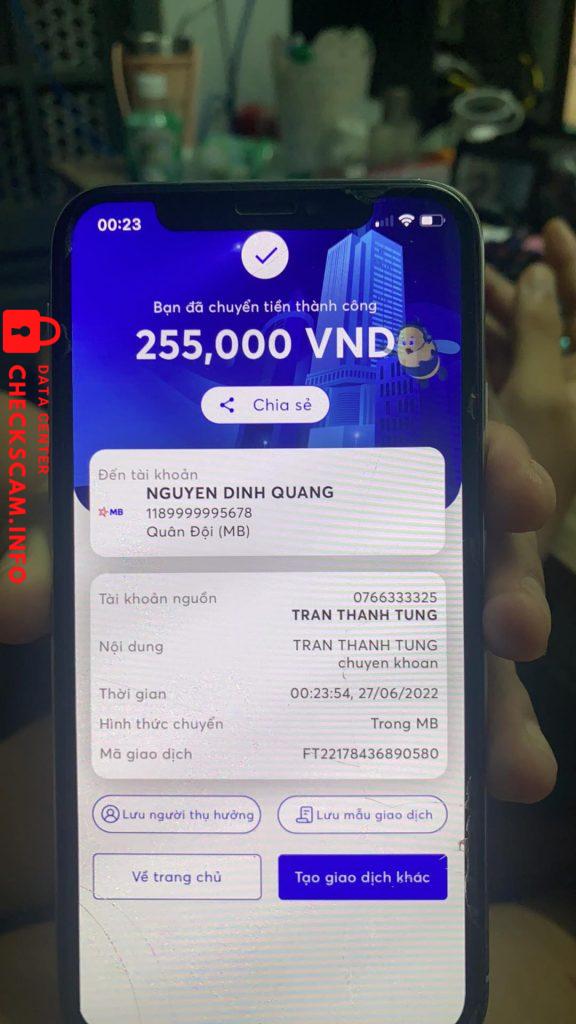 Доказательства против Nguyễn Đình Quang