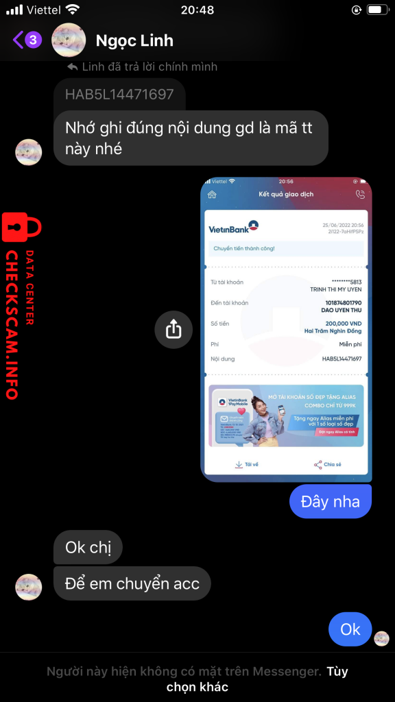 Доказательства против Đào Uyên Thư