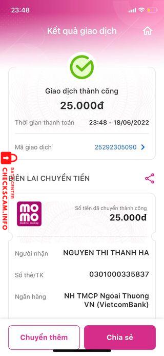 Доказательства против NGUYEN THI THANH HA