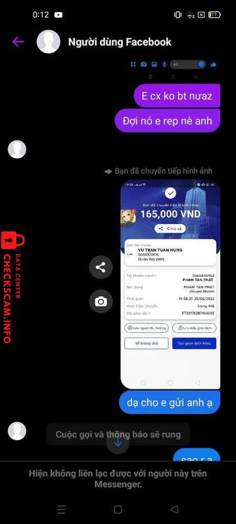 Bằng chứng chống lại VU TRAN TUAN HUNG