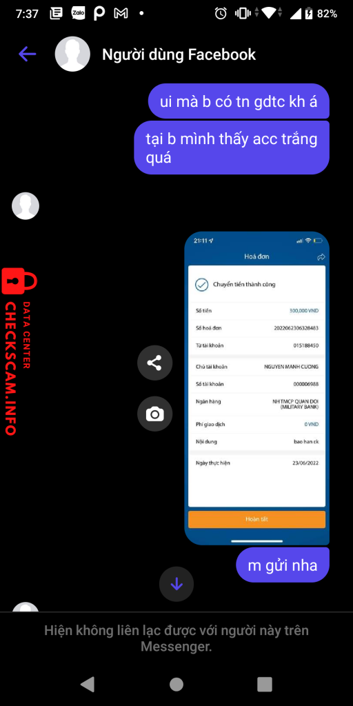Bằng chứng chống lại NGUYEN MANH CUONG