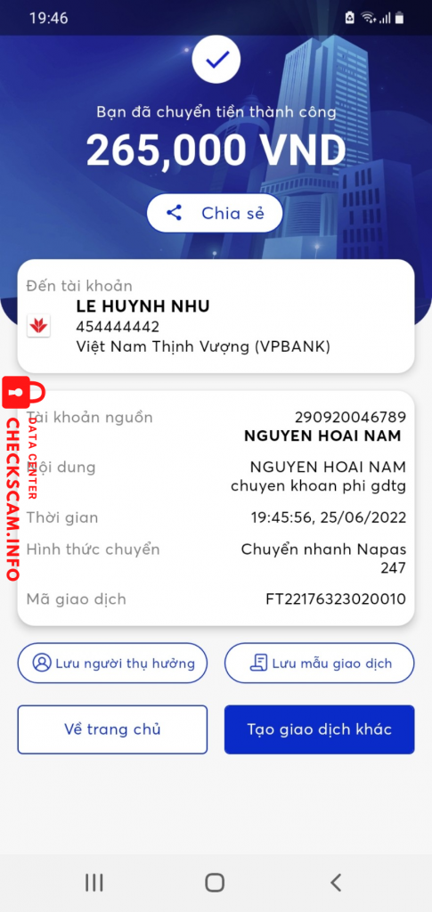 Bằng chứng chống lại Lê Huỳnh Như