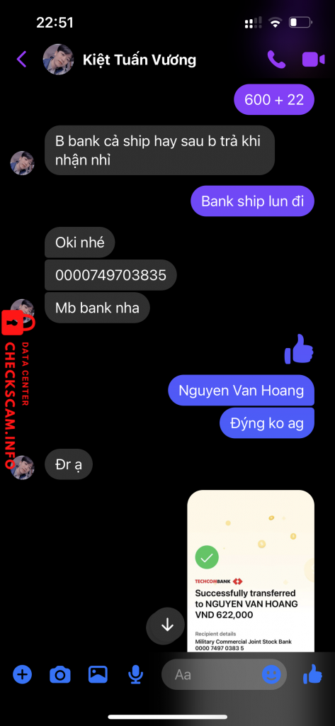 Bằng chứng chống lại Nguyen Van Hoang