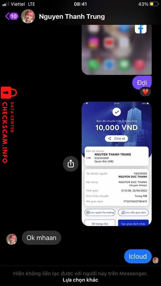 Bằng chứng chống lại NGUYEN THANH TRUNG