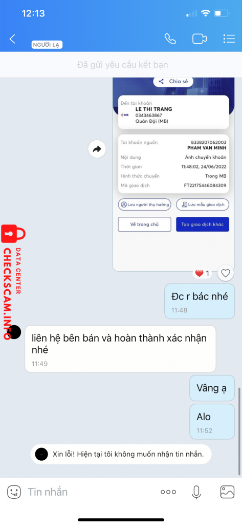 Доказательства против Le Thi Trang