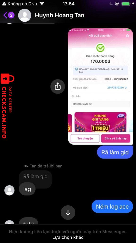 Доказательства против Huynh hoang tan