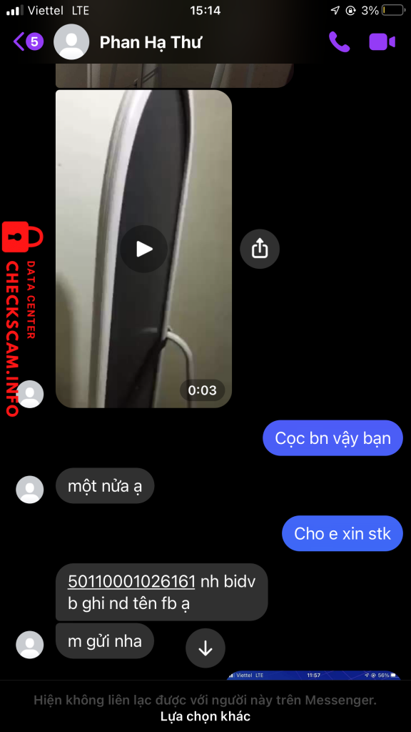 Доказательства против Cao Thị Nga