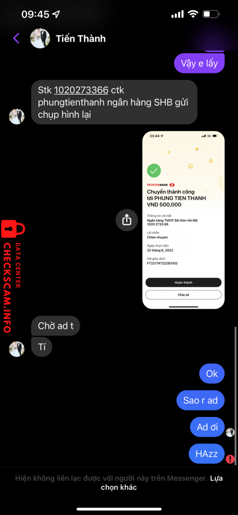 Bằng chứng chống lại Phùng tiến thành