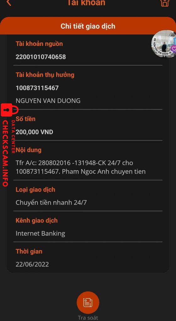 Доказательства против Nguyễn hồng dương