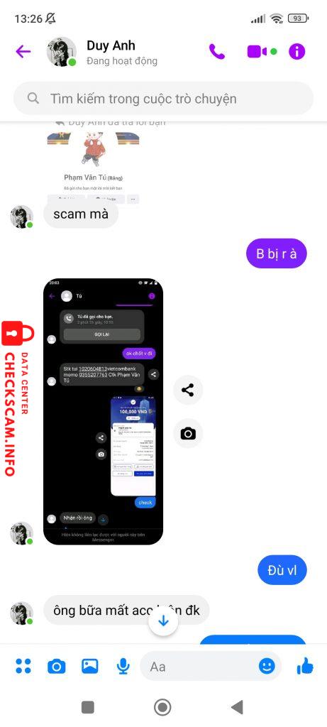 Доказательства против Phạm Văn Tú