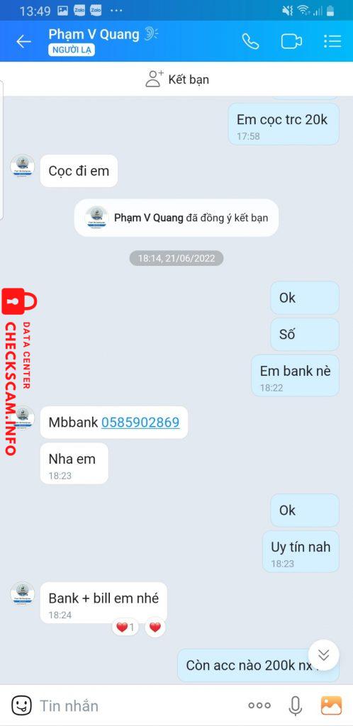 Доказательства против Phạm Văn Quan