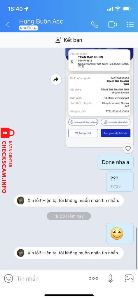 Bằng chứng chống lại TRẦN ĐẮC HƯNG