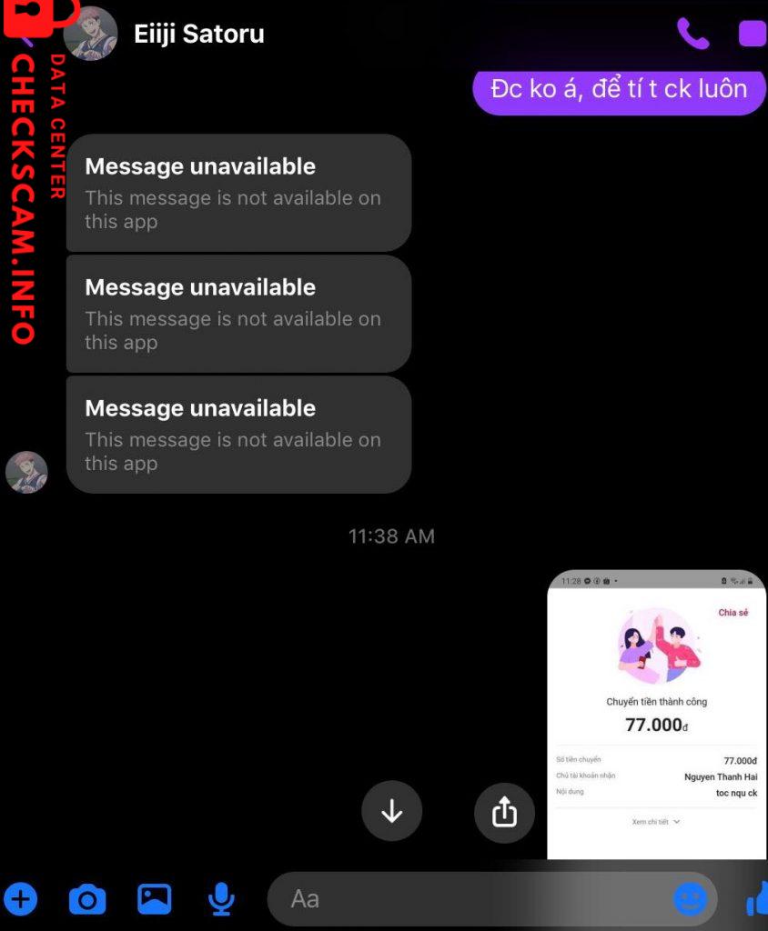 Bằng chứng chống lại Nguyen Thanh Hai