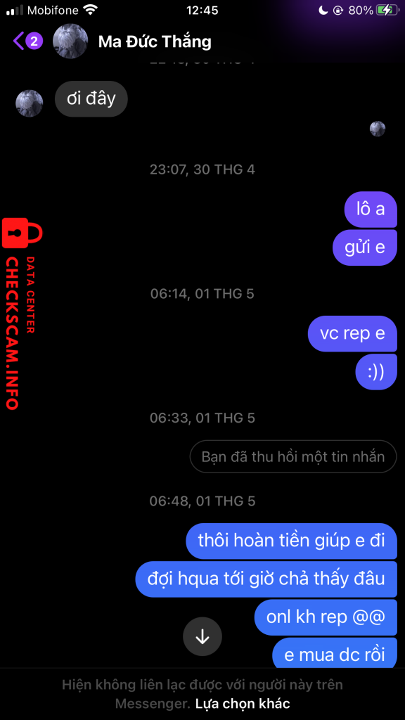 Bằng chứng chống lại Ma Đức Thắng