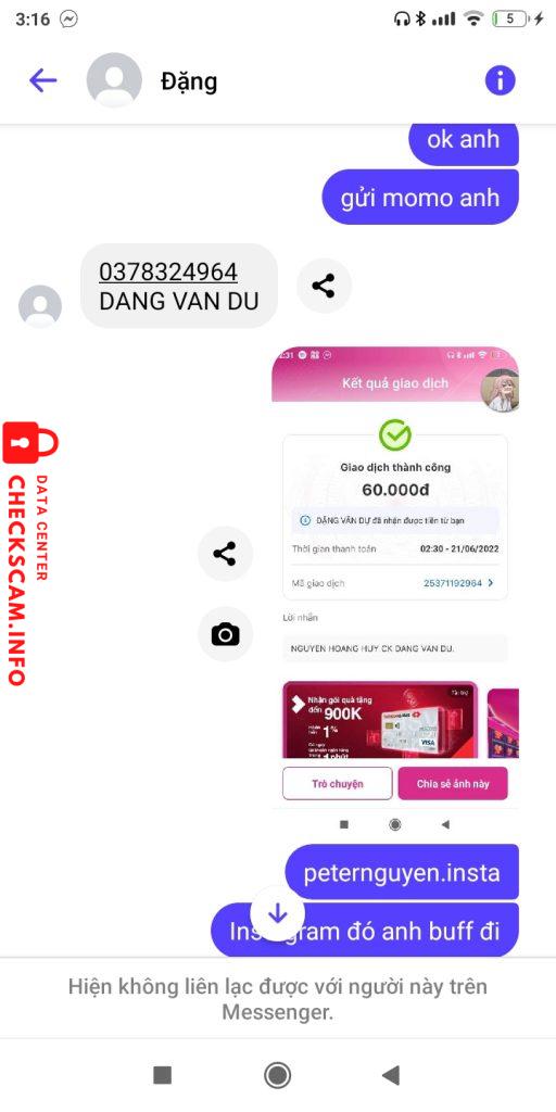 Bằng chứng chống lại Đặng Văn Dự