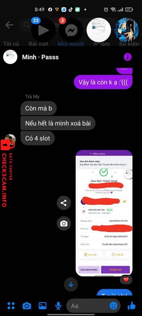 Bằng chứng chống lại Nguyen Van Tam