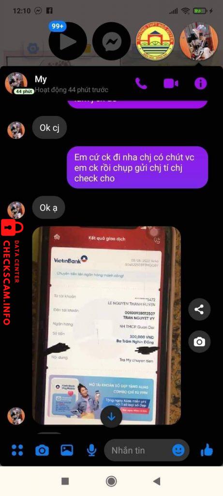 Bằng chứng chống lại Tran Nguyet VY