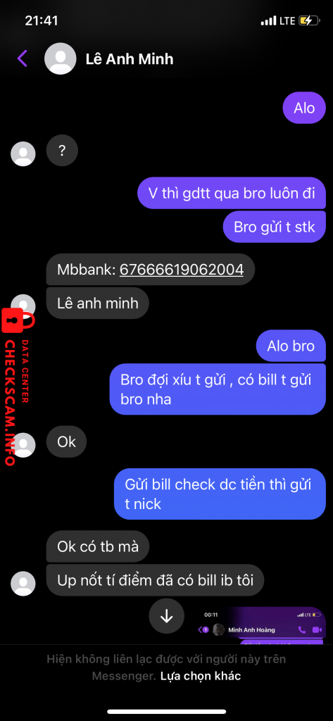 Bằng chứng chống lại Lê anh minh