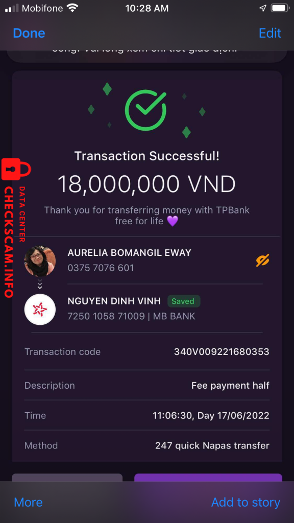 Bằng chứng chống lại Nguyen Dinh Vinh