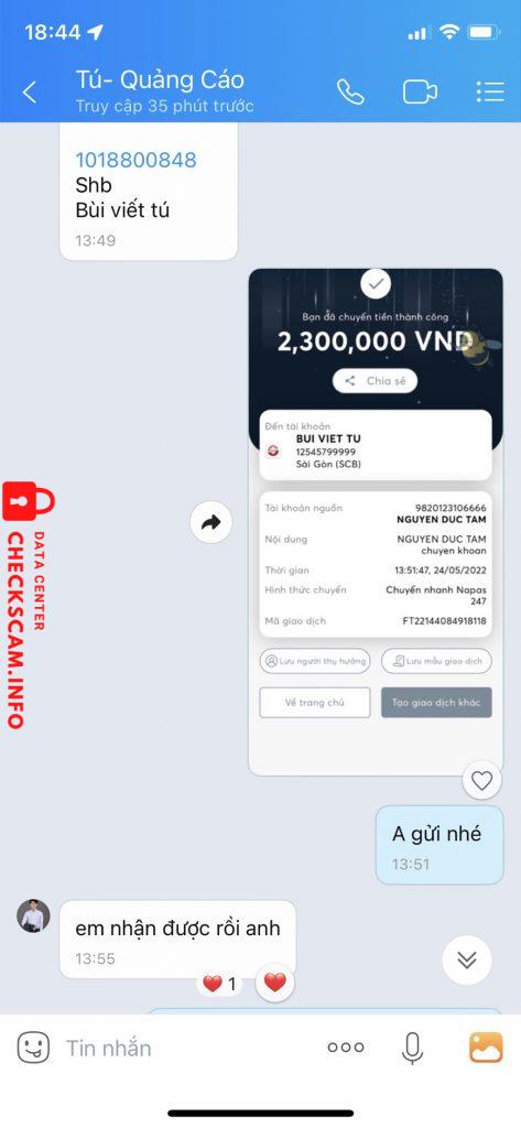 Bằng chứng chống lại Bùi Viết Tú