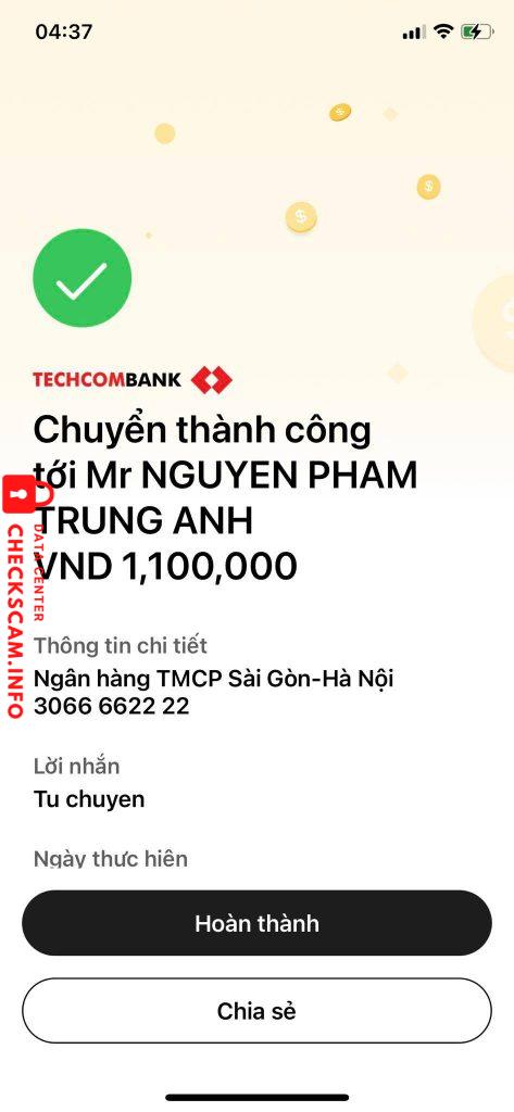 Bằng chứng chống lại Phạm Trung Anh